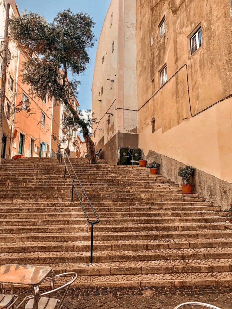 Treppen der Innenstadt in Lissabon