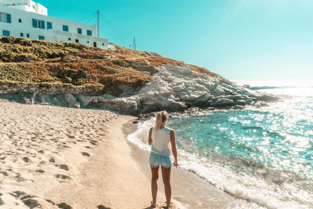 Strand Paralia Megali Ammos auf Mykonos