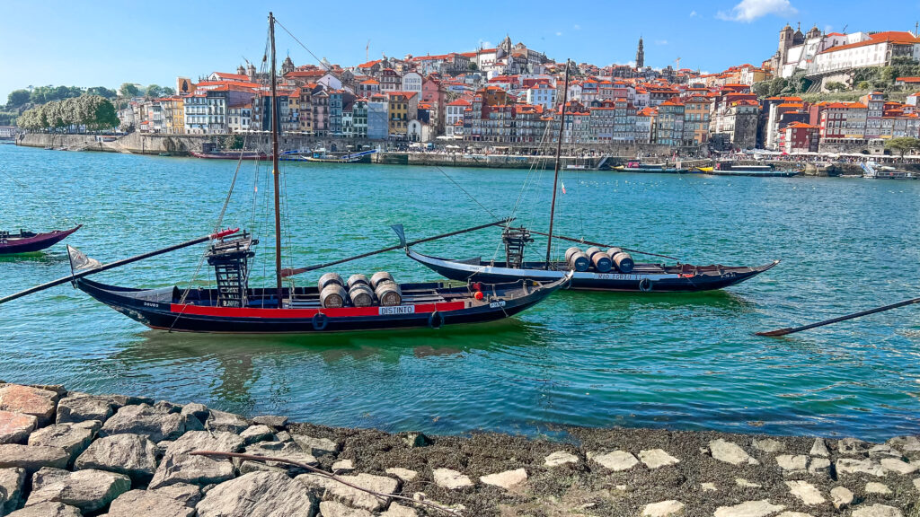 Rabelos auf dem Duoro in Porto