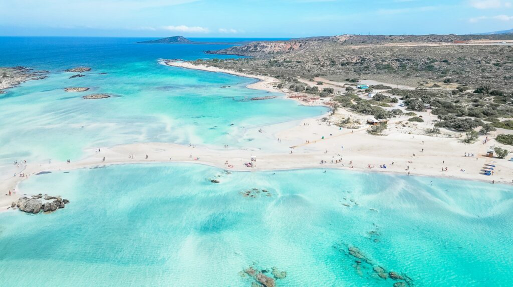 Elafonisi Strand Kreta, Drohnenaufnahme