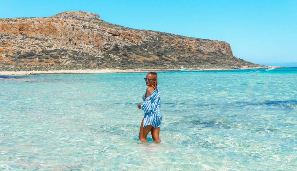 Kreta Urlaub Balos mit blauem Wasser